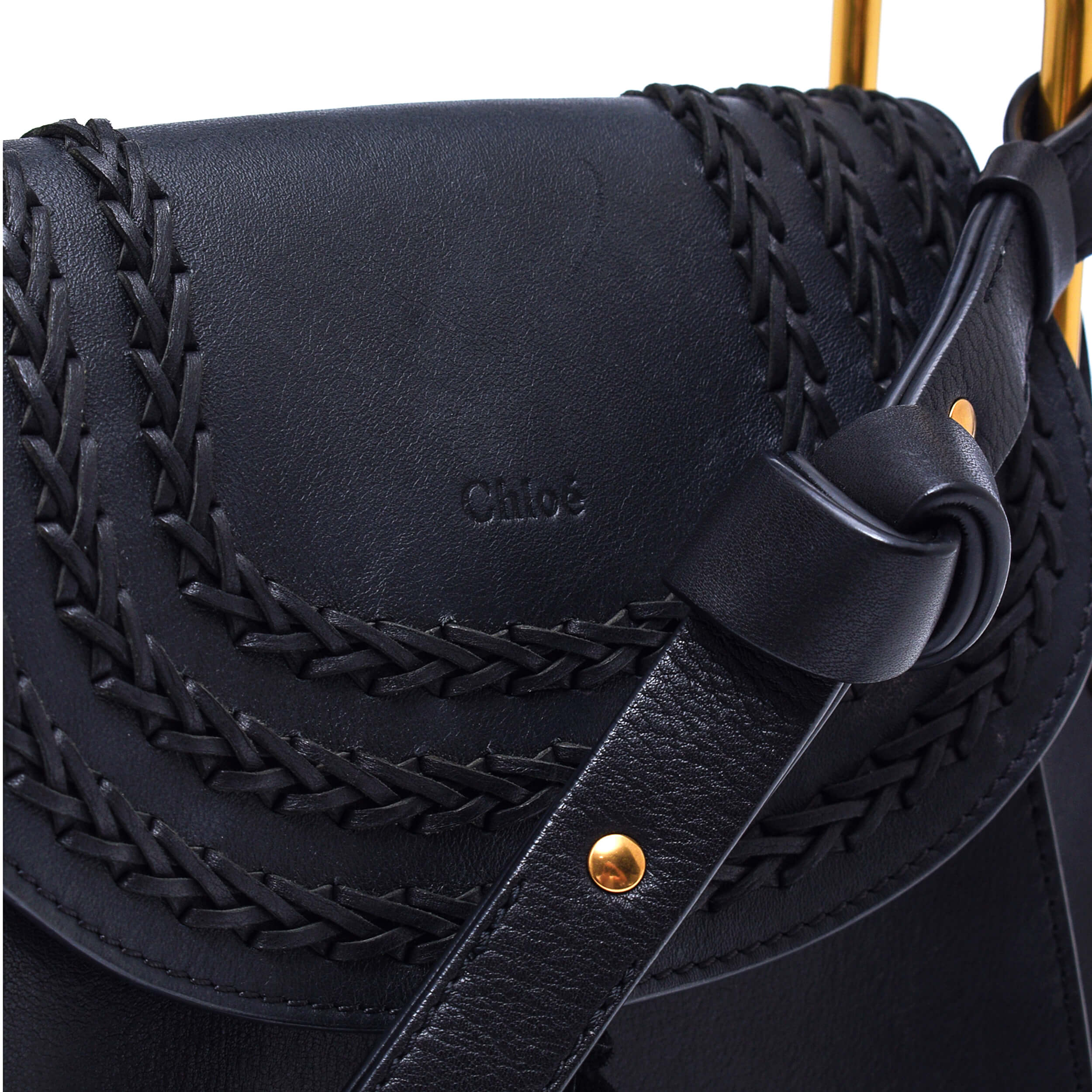 Chloe - Black Leather Hudson Medium Shoulder Bag